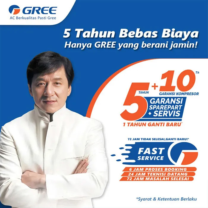Gree AC Split ( AC Dinding ) Inverter SmartClean F5S Series 0.5 PK ( 1/2 PK ) R32 250 Watt - GWC-05F5S | GWC05F5S | 05F5S
